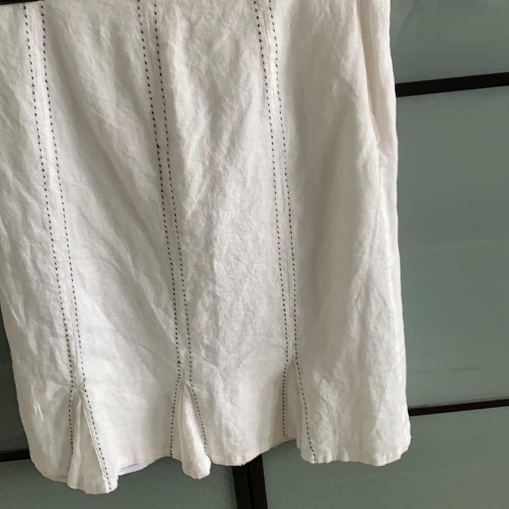 White skirt with black stripes